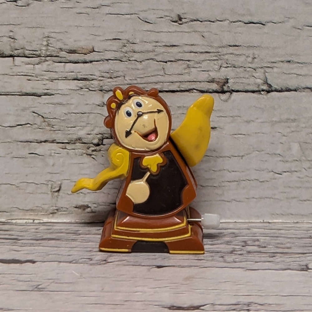 Disney Beauty & The Beast Wind Up Cogsworth Burger King Clock VINTAGE 1991